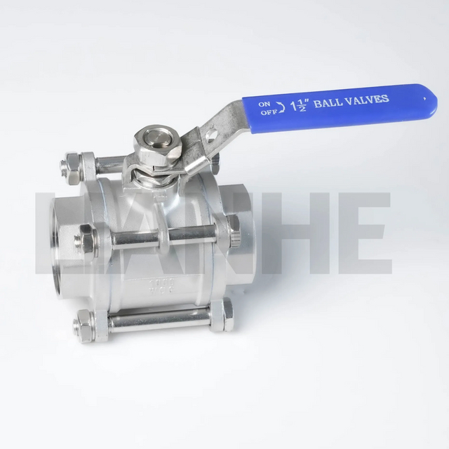 Stainless Steel 3Pc Thread Ball Valve With Handle